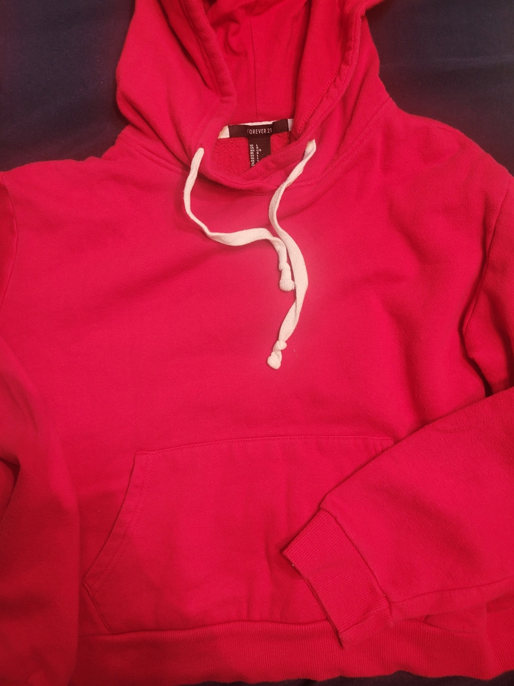 Forever 21 Women’s Bright Red Crewneck Hoodie
